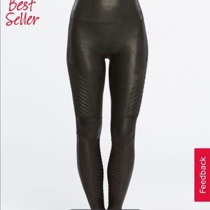 Spanx NWT faux leather moto leggings